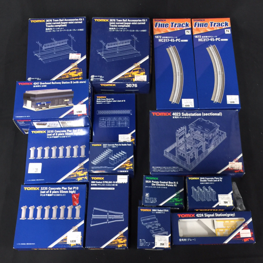 トミックス 4247 高架駅B 店舗 3076 路面用パーツキット1 高架橋付PCレール PC水平橋脚P10 等 まとめセット